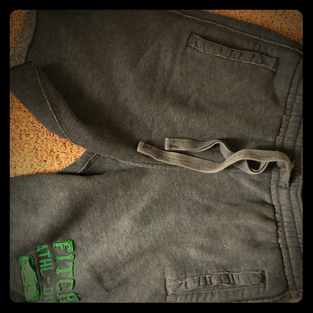 A&F navy lounge shorts